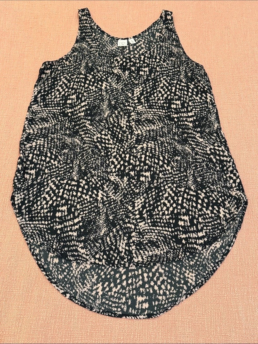Animal Print Tank Top blouse in Black & Beige Size Medium BP brand
